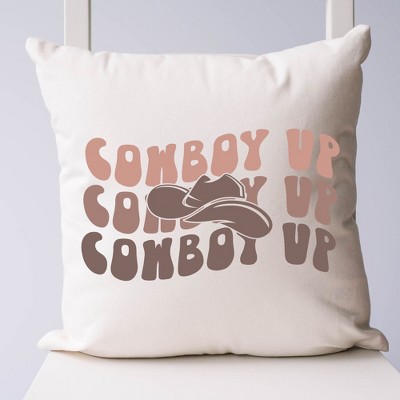 City Creek Prints Cowboy Up Stacked Canvas Tote Bag - 15x16 - Natural