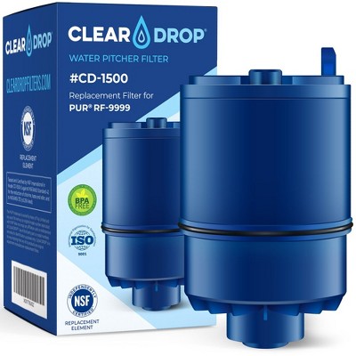 Clear Drop Filter Replacement for PUR® RF9999 Faucet Water Filters, Fits all PUR® and PUR®PLUS Faucet Filtration Systems