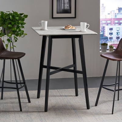 Grungis Dining Table for 4 People,Modern Kitchen Table with Rubberwood Legs and Laminate Table Top for Kitchen,Living Room