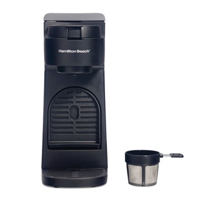Hamilton Beach The Scoop Single-Serve Coffee Maker BLK 47620: Single Cup, Ground & Capsule Compatible, 14 oz Capacity