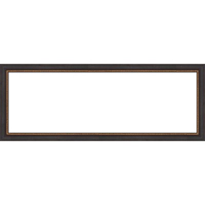 Amanti Art 15"x39" Ashton Black Framed Magnetic Dry Erase Board