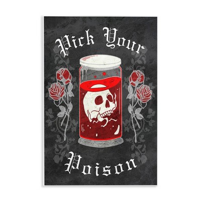 Stupell Industries Pick Your Poison Skull Wall Plaque Art, 13" x 19"