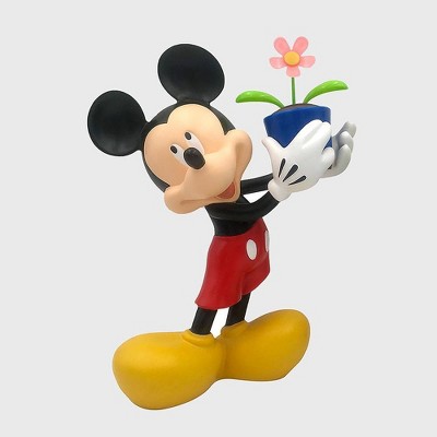 Disney 12" Stone Solar Motion Mickey Mouse Statue: Outdoor Garden Decor, Figurine Set, No Battery Required