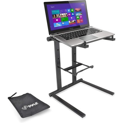 Pyle Portable DJ Laptop Stand with Second Accessory Tray - PLPTS35