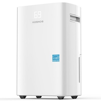Kesnos Energy Star 50-100 Pint Capability Dehumidifier with Smart Humidity Control and Versatile Drainage for Home