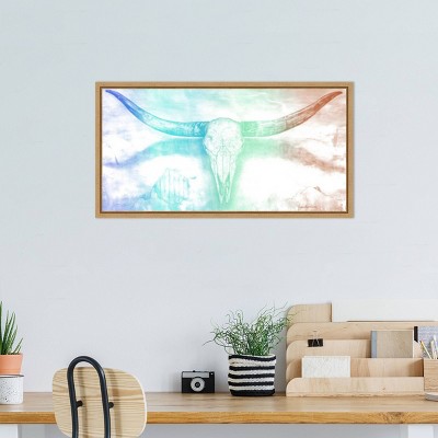 Amanti Art Longhorn II Rainbow by Marie Elaine Cusson Framed Wall Art Print