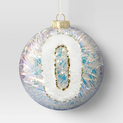Christmas Monogram Plastic Tinsel Ball O - Wondershop™
