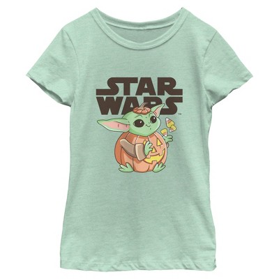 Girls Star Wars: The Mandalorian Grogu Pumpkin Costume T Shirt