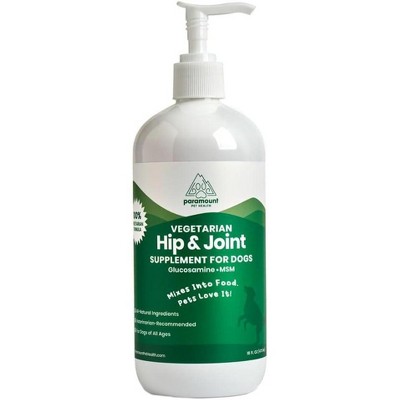 Plant-Based Liquid Glucosamine for Dogs, 1600mg Joint Support W/ Chondroitin, MSM & Omega 3-6-9, Shellfish-Free  Arthritis Supplement for Mobility