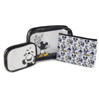Mickey Mouse 3 Piece Cosmetic Case Set - Black