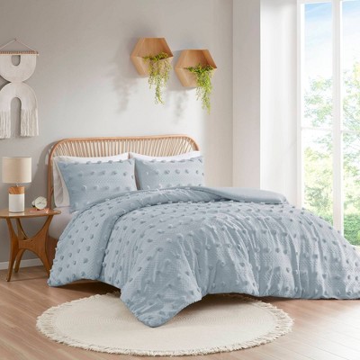 Intelligent Design Elise Clip Jacquard Microfiber Soft Durable Duvet Cover Set