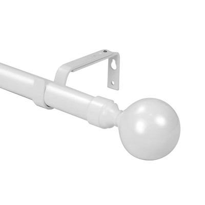 Urbanest 1-inch Diameter Steel Ball Adjustable Single Drapery Curtain Rod - 5 Finishes