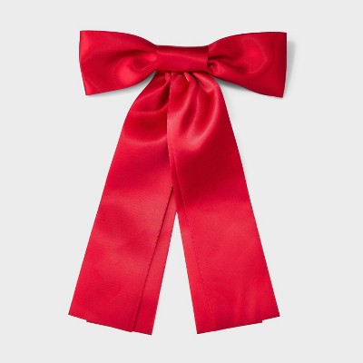 Girls' Satin Bow Barrette - art class™ Red