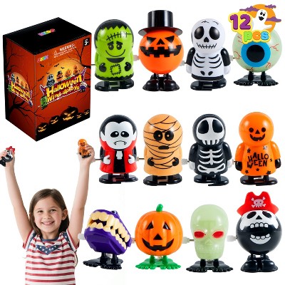 Joyfy Halloween Party Favors 12/24 Pcs Wind Up Toy Gifts For Kids Halloween Trick-or-Treat Goodie Bag Fillers Student School Classroom Game Prizes