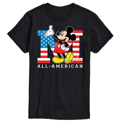 Men's - Disney - Mickey Mouse All-American Flag Short Sleeve Graphic T-Shirt
