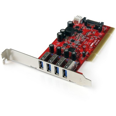 StarTech 4 Port PCI SuperSpeed USB 3.0 Adapter Card with SATA/SP4 Power