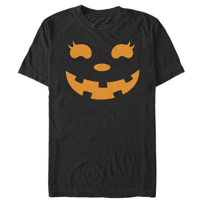 Men's CHIN UP Halloween Jack o' Lantern Face T-Shirt