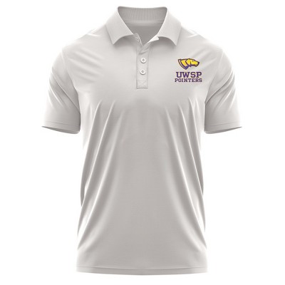 University of Wisconsin-Stevens Point Adult Polo Left Chest Logo, Athletic Heather