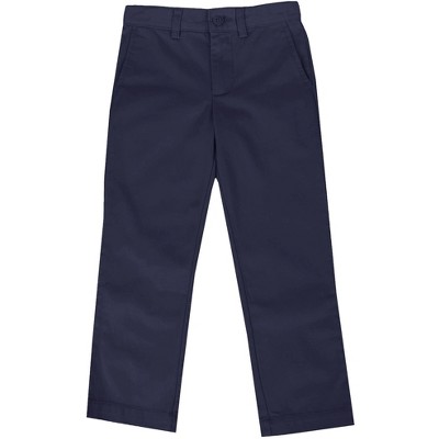Galaxy Authentic Boys Slim Straight Flat Front School Uniform Pants