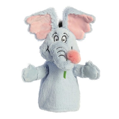 Aurora Large Horton Hand Puppet Dr. Seuss Whimsical Stuffed Animal Blue 13"