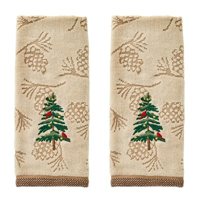 SKL Home 2pk Seasonal Fir Hand Towel Set