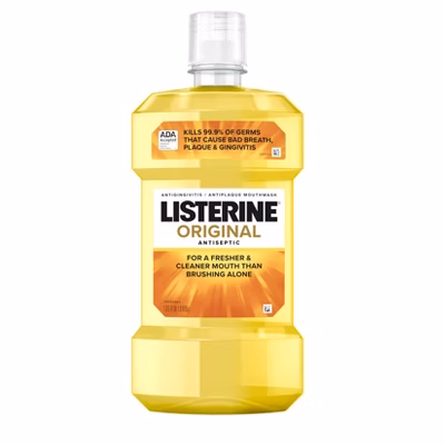Listerine Original Antiseptic Mouthwash for Bad Breath & Plaque - 1L