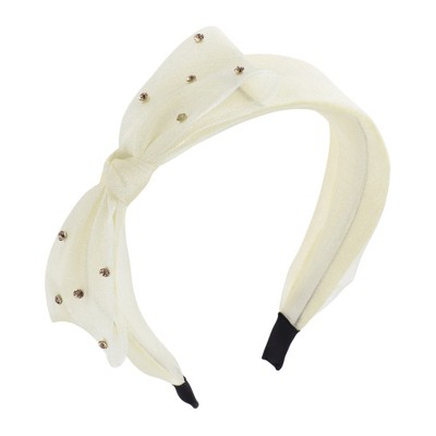 Unique Bargains Women's Mesh Bow Headbands 1 Pc