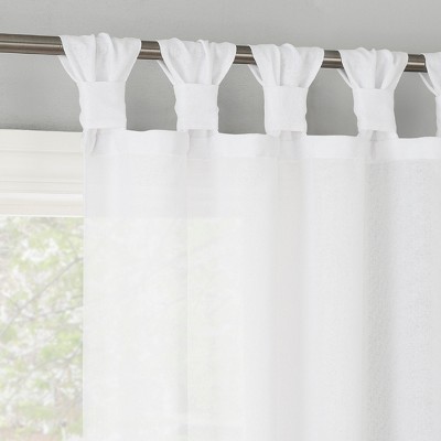 No. 918 Light Filtering Semi-Sheer Hathaway Twist Tab Top Curtain Panel