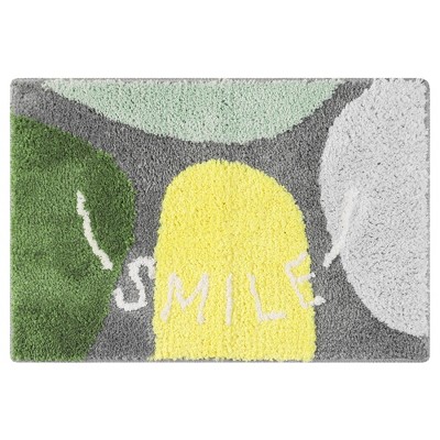 Unique Bargains Cute Words Colorful Stylish Funny Fluffy Machine Washable Bath Rug
