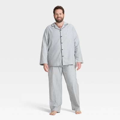 Men's Flannel Pajama Set - Goodfellow & Co™ Black Stripe