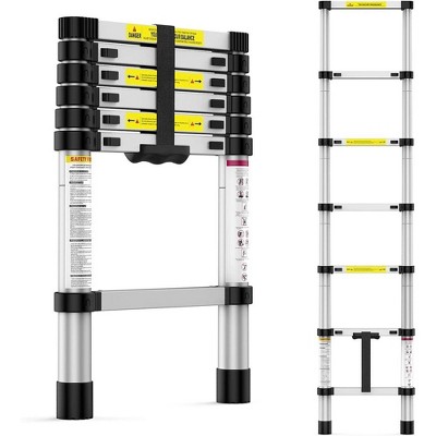 WhizMax 6.6FT Aluminum Telescoping Ladder, 300 lb Lightweight Extension Ladder Folding Ladder Collapsible Ladder
