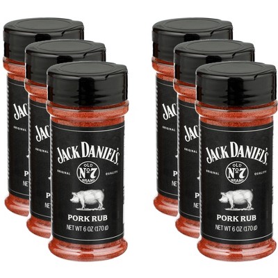 Jack Daniels Seasoning Rub BBQ Pork - Pack of 6 - 6 oz