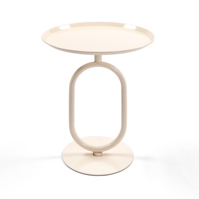 Kumasinova 21.3"/24"H Unique Lantern-Shaped Metal End Table,Set of1/2,Modern Coffee Table Cocktail Table for Living Room,Space-Saving Side Table