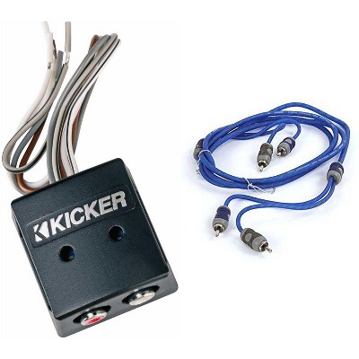 Kicker 46KISLOC K-Series Interconnect, Speaker To Rca W/ Line-Out Converter & 46KI22 2 Meter 2-Channel Signal Cable
