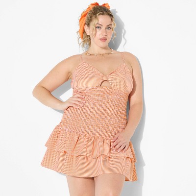 Women's Game Day Smocked Mini Skater Dress - Wild Fable™