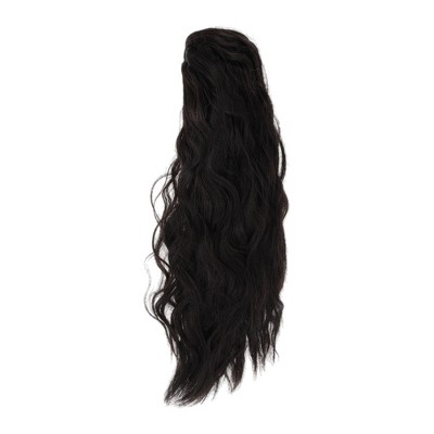 Unique Bargains Women's Nature Long Hair Ponytail Wig Clip 13.78inch Brown 1 Pc