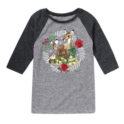 Boys' - Disney - Christmas - Family In The Forest Raglan Graphic T-Shirt