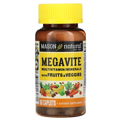 Mason Natural Megavite, Multivitamin & Minerals, 60 Caplets