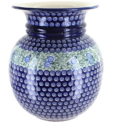 Blue Rose Polish Pottery 169 Zaklady Floor Vase