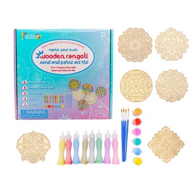 Kulture Khazana 2-in-1 Sensory Fun with Sand and Paint: DIY Craft Kit with Paper, Brushes & Acrylics