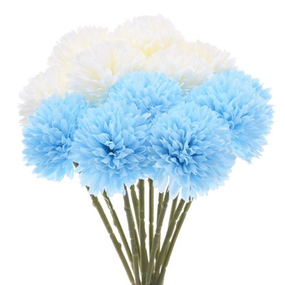Unique Bargains Artificial Chrysanthemum Ball Flowers 11 Inch 12 Pcs