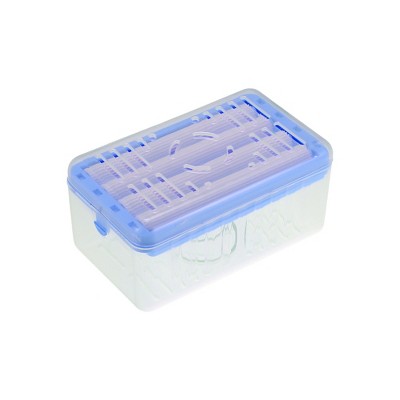 Unique Bargains Keep Soap Dry Soap Dish with Drain Multifunctional Soap Dish Soap Cleaning Storage Foaming Box