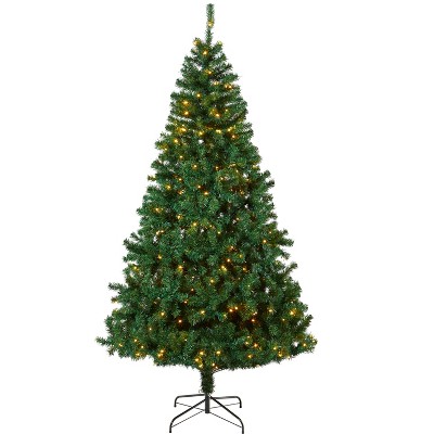 Nearly Natural 7-ft Northern Tip Pine Artificial Christmas Tree with 350 Clear LED Lights