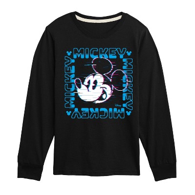 Boys' - Disney - 8 Bit Mickey Name Square Long Sleeve Graphic T-Shirt