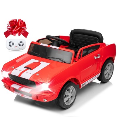 Licensed Shelby GT350 12V Toddler Ride on Toys Cars, Kids Electric Vehicle w/Remote Control, Soft Start, Rear Suspension, Bluetooth, 3 Point Safe Belt