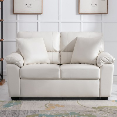 Morden Faux Leather  Upholsteredwith Pillows -Morden Fort