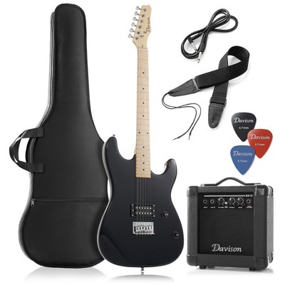 Davison 39-Inch Full-Size Electric Guitar with 10-Watt Amplifier - Includes Padded Gig Bag & Accessories