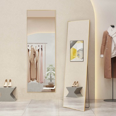 MyDepot Full Length Body Mirror Floor Mirrors with Stand (Rectangular)