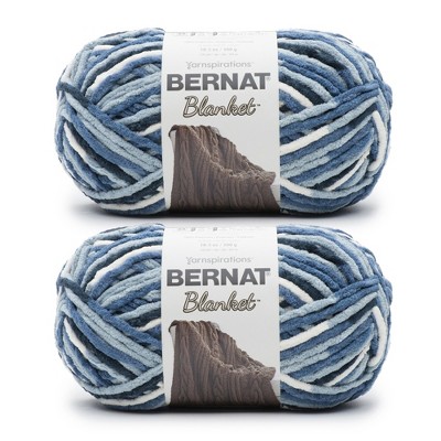 Bernat Blanket Big Ball Yarn 24 Pack-Faded Blues