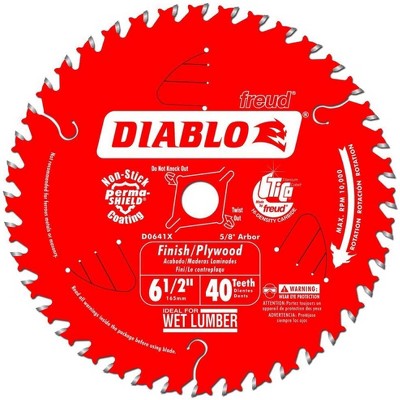 Diablo D0641X 6-1/2" x 40 Tooth Finish Trim Saw Blade
